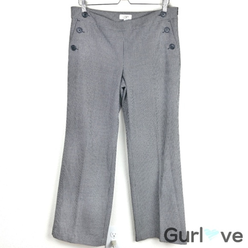 Ann Taylor LOFT Houndstooth Print Pants 10